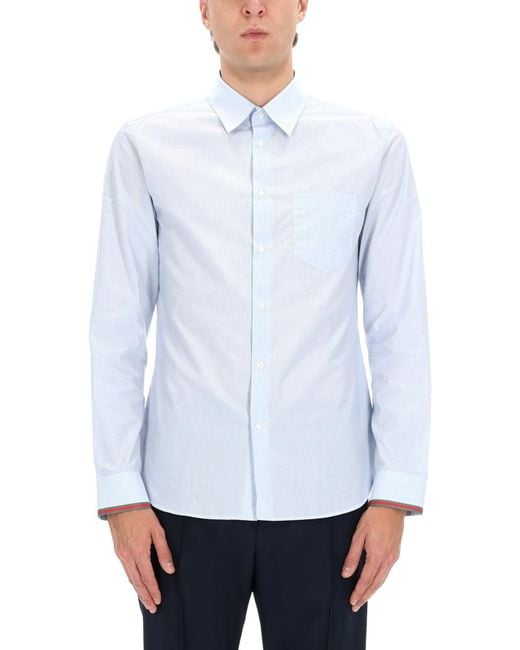 Gucci White Striped Shirt for men