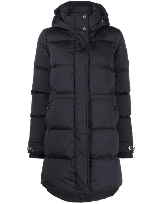 Woolrich Blue Daunenmantel Mit Kapuze