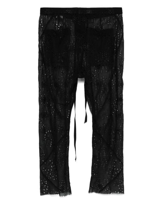 Ann Demeulemeester Lace Trousers in Black | Lyst