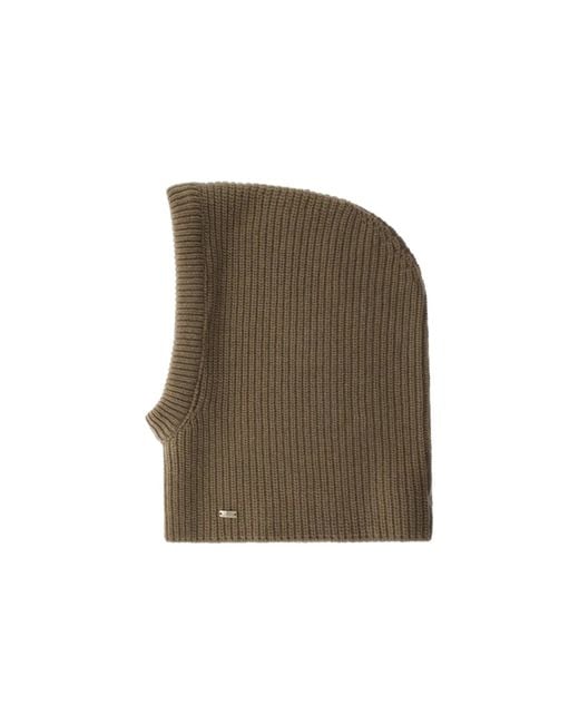 Herno Green Wool Balaclava Hat
