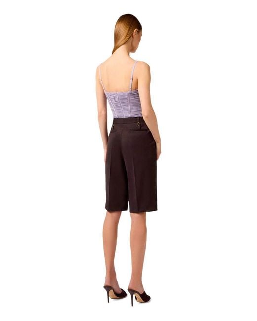 Elisabetta Franchi Red Bermuda Shorts