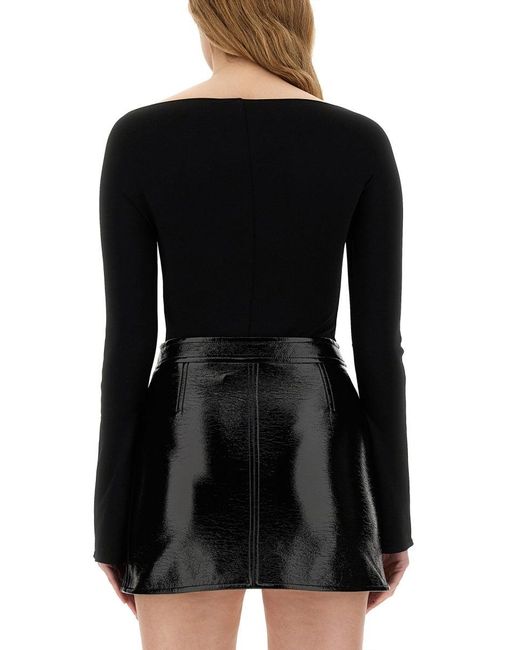 Courreges Courres Body In Jersey in het Black