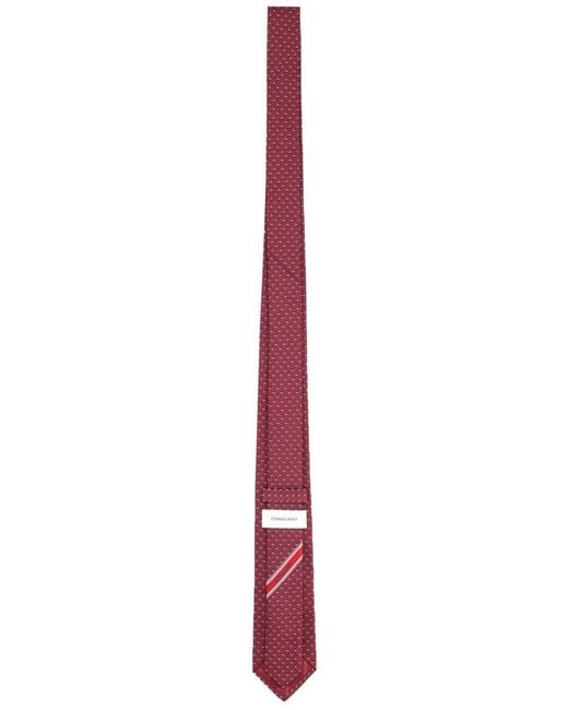Ferragamo Red Cravatta