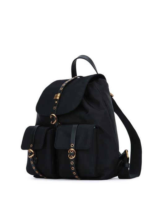 Pinko Black Backpack Classic Nylon+Pu