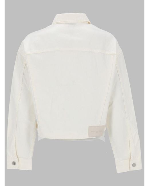 Maison Kitsuné White Cotton Sports Jacket For