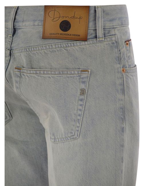 Dondup Pictogram Vijf Pocket Denim Broek in het Gray