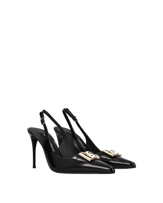 Dolce & Gabbana Black Dolce&Gabbana Leather Sandals