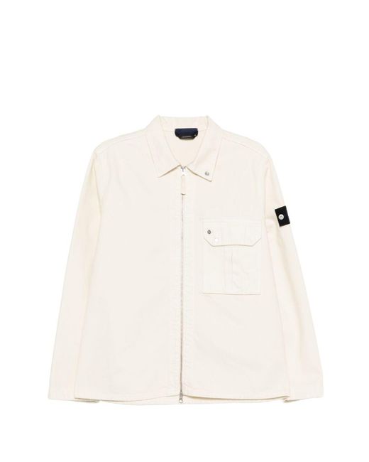 Stone Island White Coats Light And Natural for men