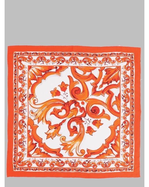 Dolce & Gabbana Orange Stylish Foulard For