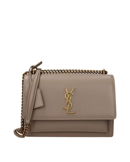 Gugge Di Spalle Donne Leather/Dark di Saint Laurent in Brown
