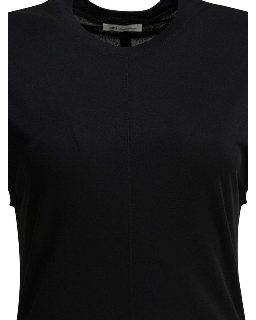 Robe fourreau longue AMI en coloris Black