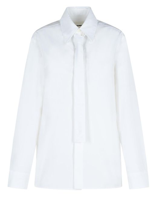 Camisa de algodón blanco Jil Sander de color White