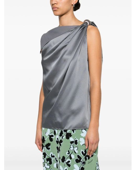 Lanvin Gray Arpège Ring Asymmetric Top Clothing