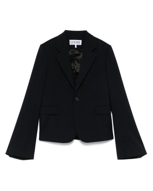 Loewe Black Wool Single-Breasted Jacket