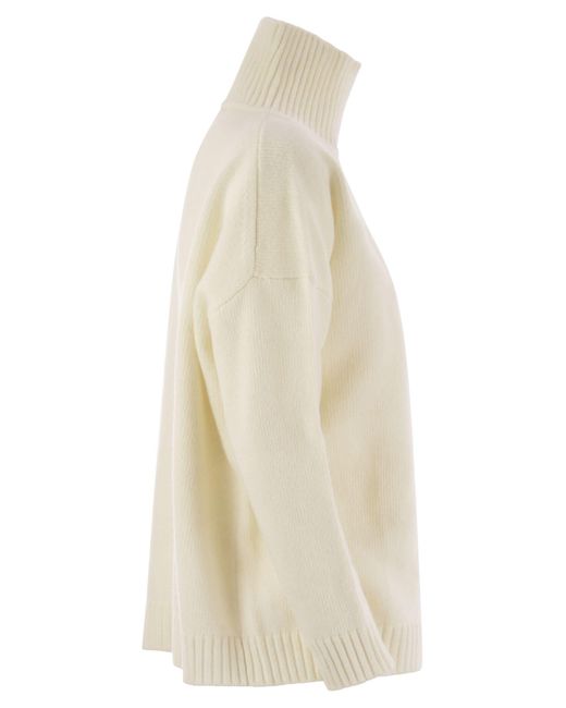 Weekend by Maxmara White Borgia Wool Turtleneck Sweater