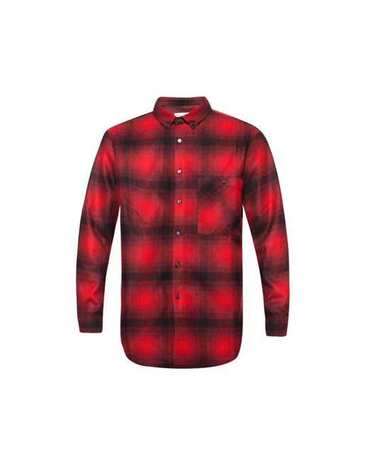 Saint Laurent Checkte Wollhemd in Rot für Herren | Lyst AT