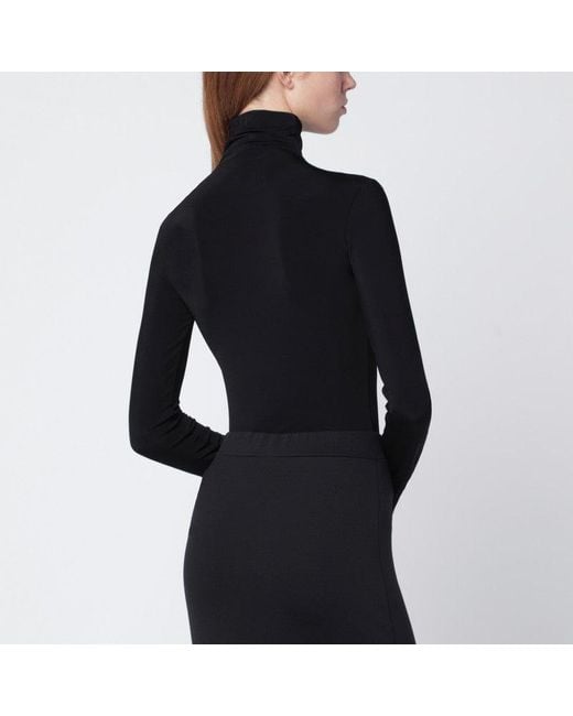 Off-White c/o Virgil Abloh Black Turtleneck Top With Off Logo