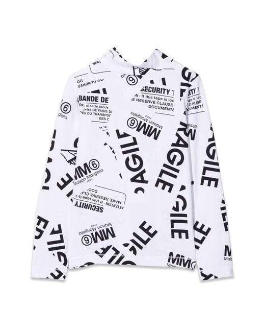 MM6 by Maison Margiela White T Shirts