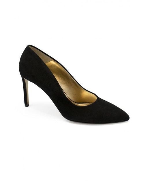 Walter Steiger Black Suede Pointed-Toe Pumps