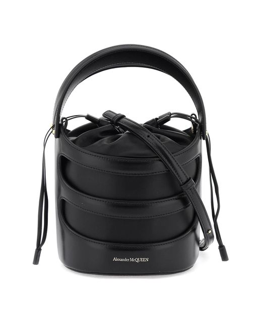 Alexander McQueen Bucket Bag Bij De Oprijgelijke Bucket Bag in het Black