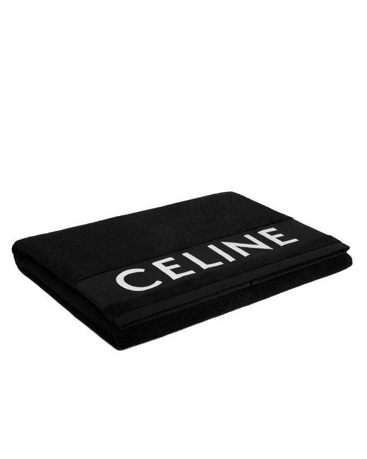 Céline Black Beach Towel for men