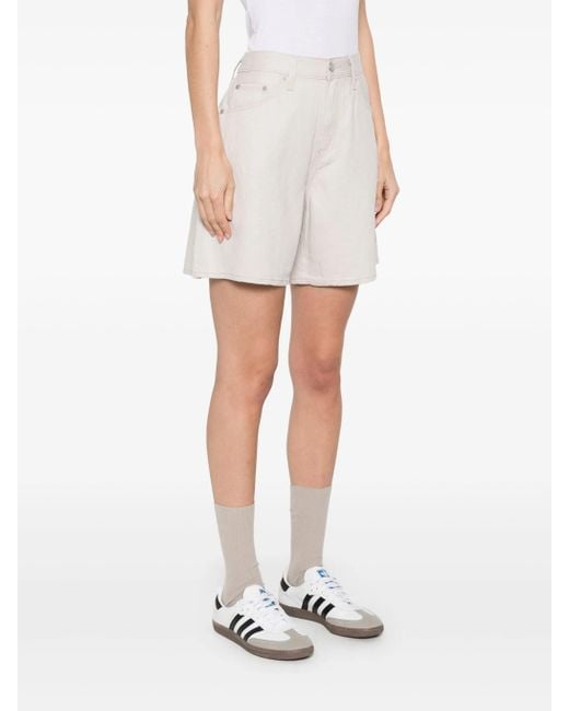Levi's White High-Rise Shorts