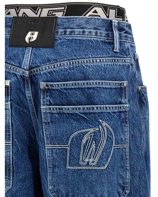 'LOGO ELAStic Prestyle Rounded' Jeans Alexander Wang de color Blue