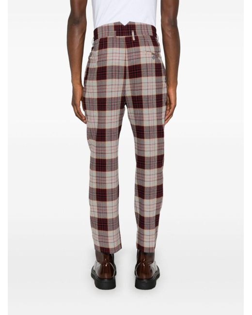 Vivienne Westwood Red Check Trousers for men
