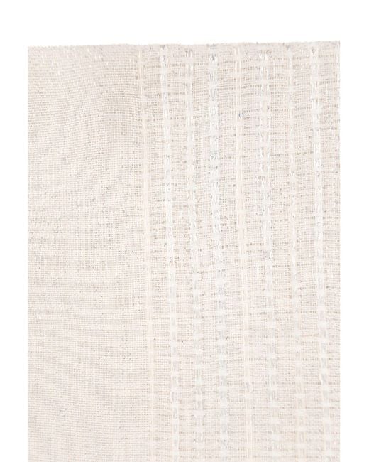 Peserico White Lightweight Modal-Blend Stole With Subtle Luminous Texture