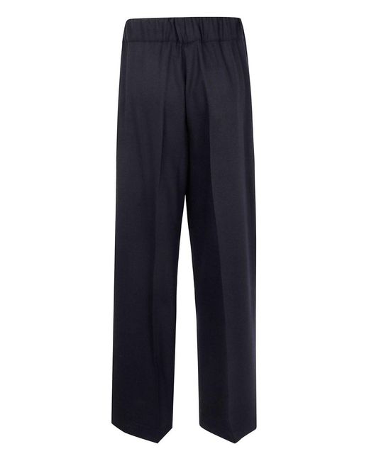 Semicouture Blue Wool Trousers
