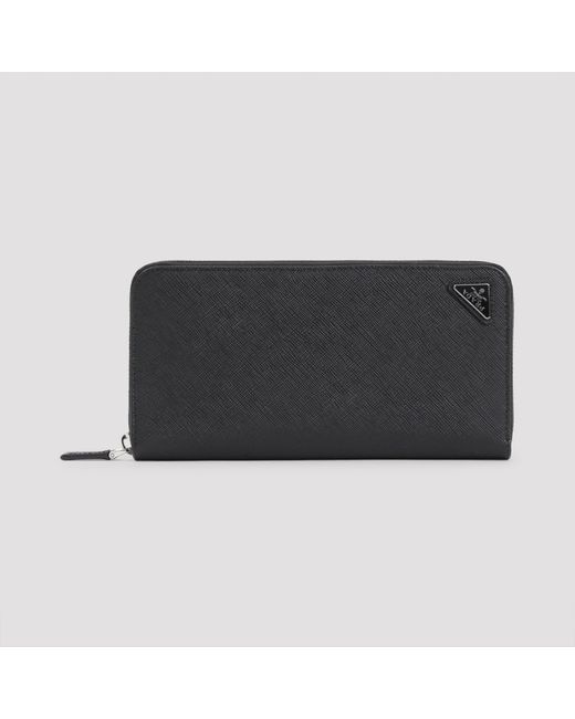 Prada Black Zip Aroud Wallet