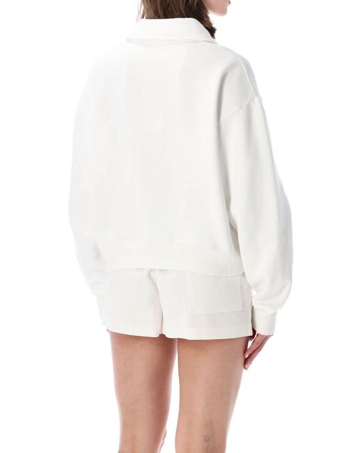Sporty & Rich White New York Polo Sweatshirt