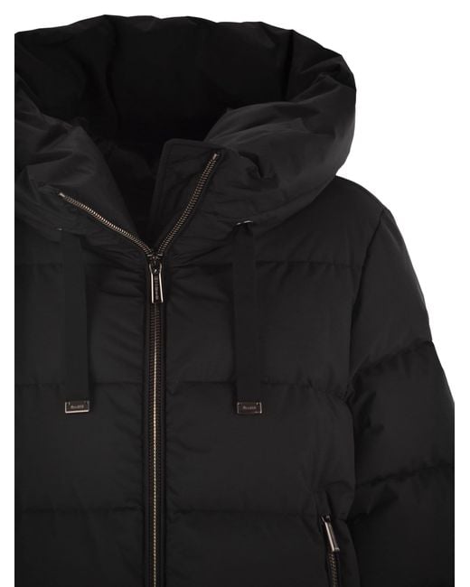 Moorer Black Gadia Stp Hooded Down Jacket