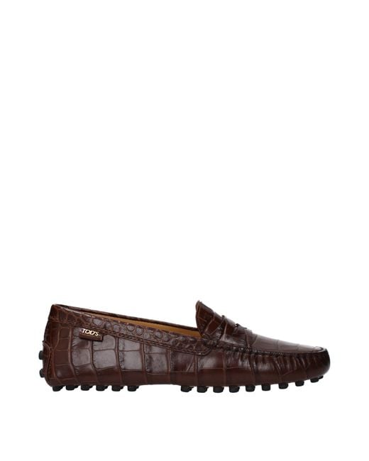 Tod 'S Mocassini Skin/Cocoa di Tod's in Brown da Uomo