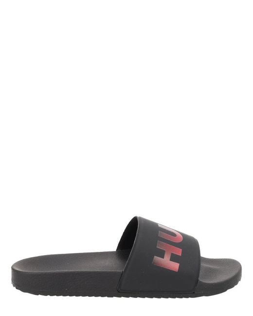 HUGO Black Polyester Flats for men