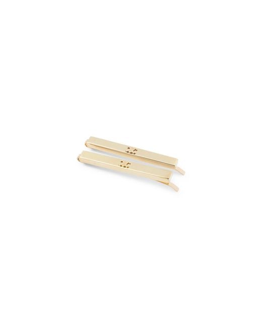Céline Metallic Set Of 2 Brass Hair Slide Sandals