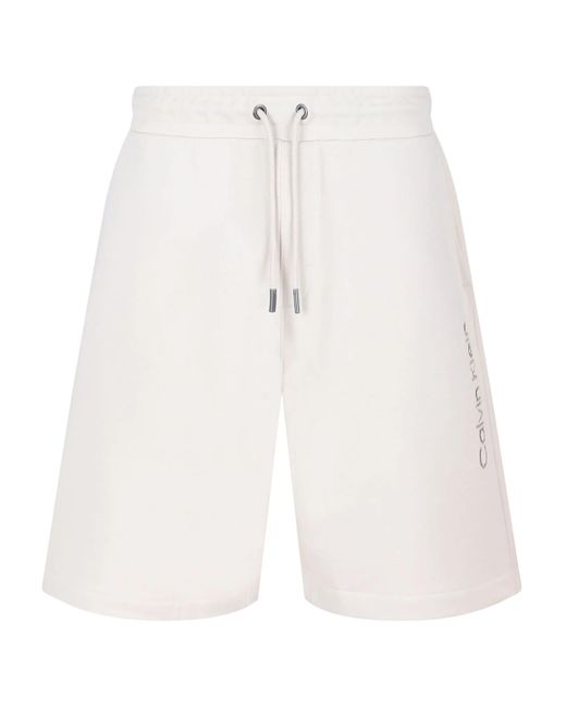 Calvin Klein Bermuda In Biologisch Katoen in het White
