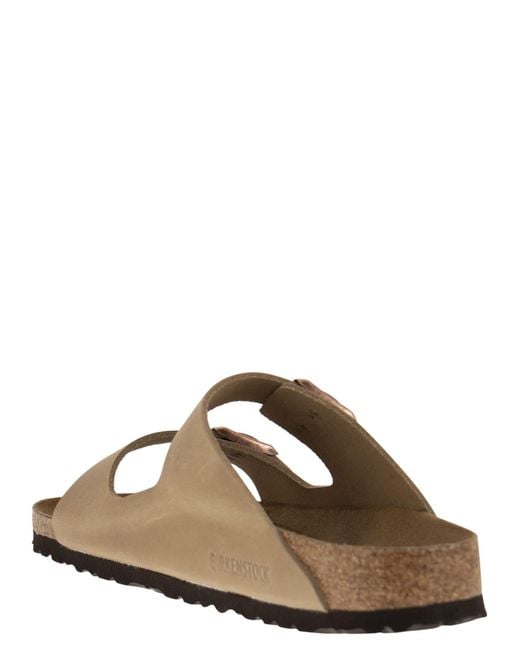 Birkenstock Arizona Lederen Slipper in het Brown