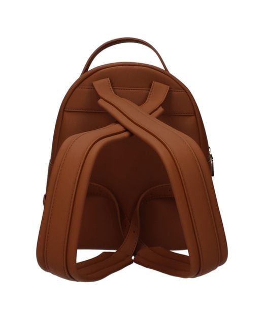Love Moschino Brown Zaini E Marsupi Eco-Friendly Donna Poliuretano Marrone/Noce