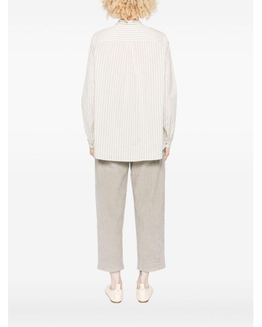 Apuntob White Striped Shirt