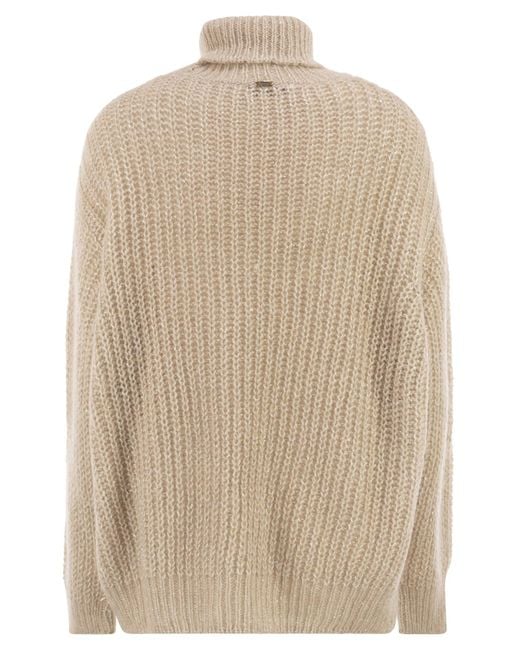 Herno Natural Wool And Alpaca Turtleneck Jumper
