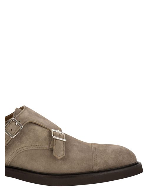 Doucal's Brown Double Suede Buckle for men