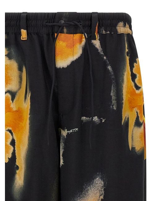 Y-3 Gedrukte Broek in het Blue voor heren
