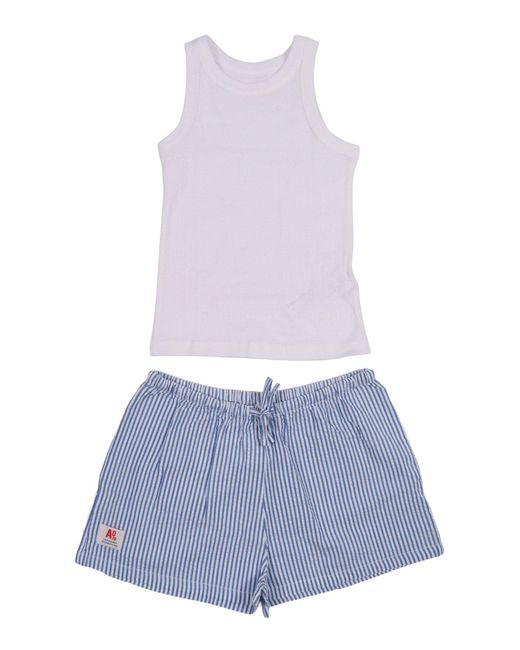 AO76 White Girls Pyjamas La Pajama Shorts Set G