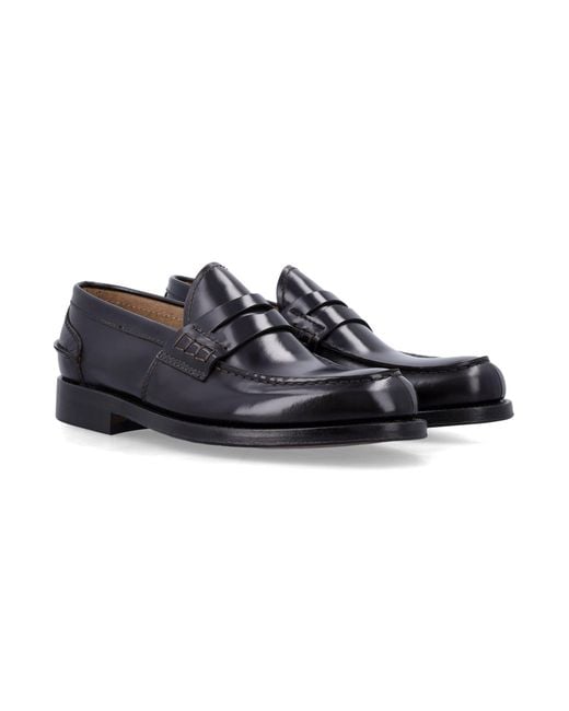 Green George Black Flat Shoes