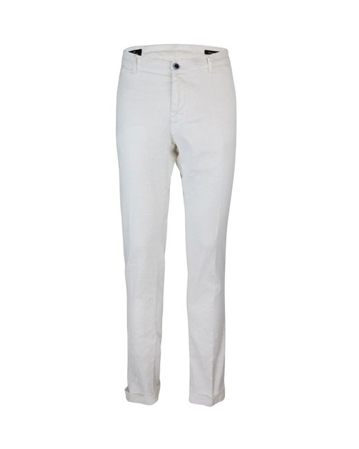 Mason's Chino in Misto Lino Bianco in Gray für Herren