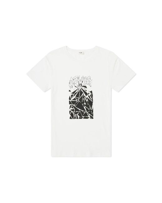 T-shirt en coton imprimé par Céline Céline pour homme en coloris White