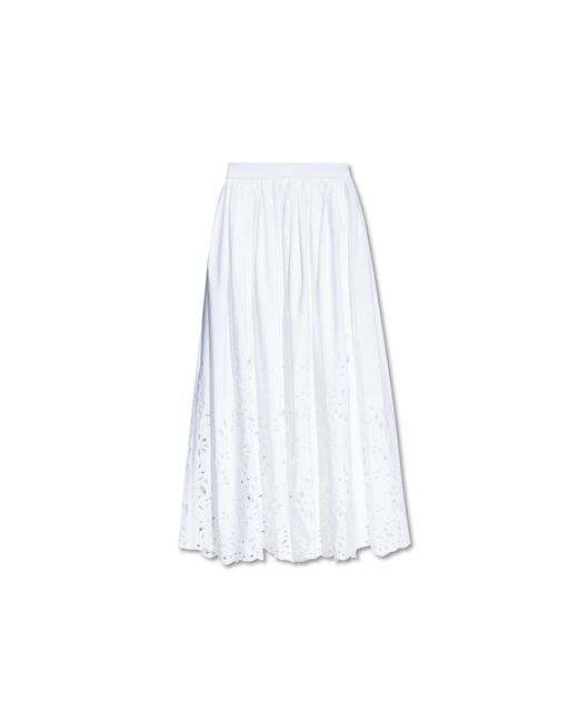 Chloé White Cotton Skirt