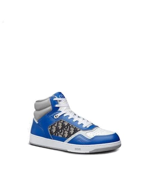 Dior Blue Oblique High-top Sneakers for men