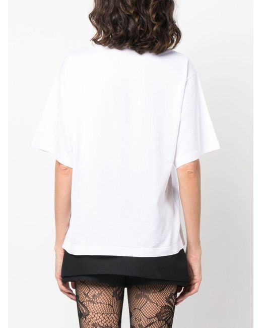 Dolce & Gabbana T-Shirt Met Logoprint in het White